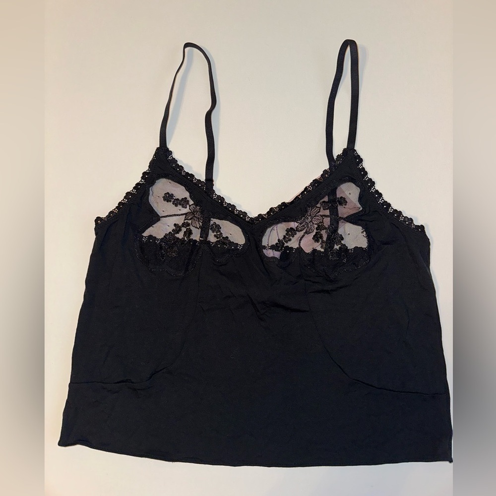 Savage X Fenty A Peek Behind the Lace Cami Black Size S Adjustable Straps Lace